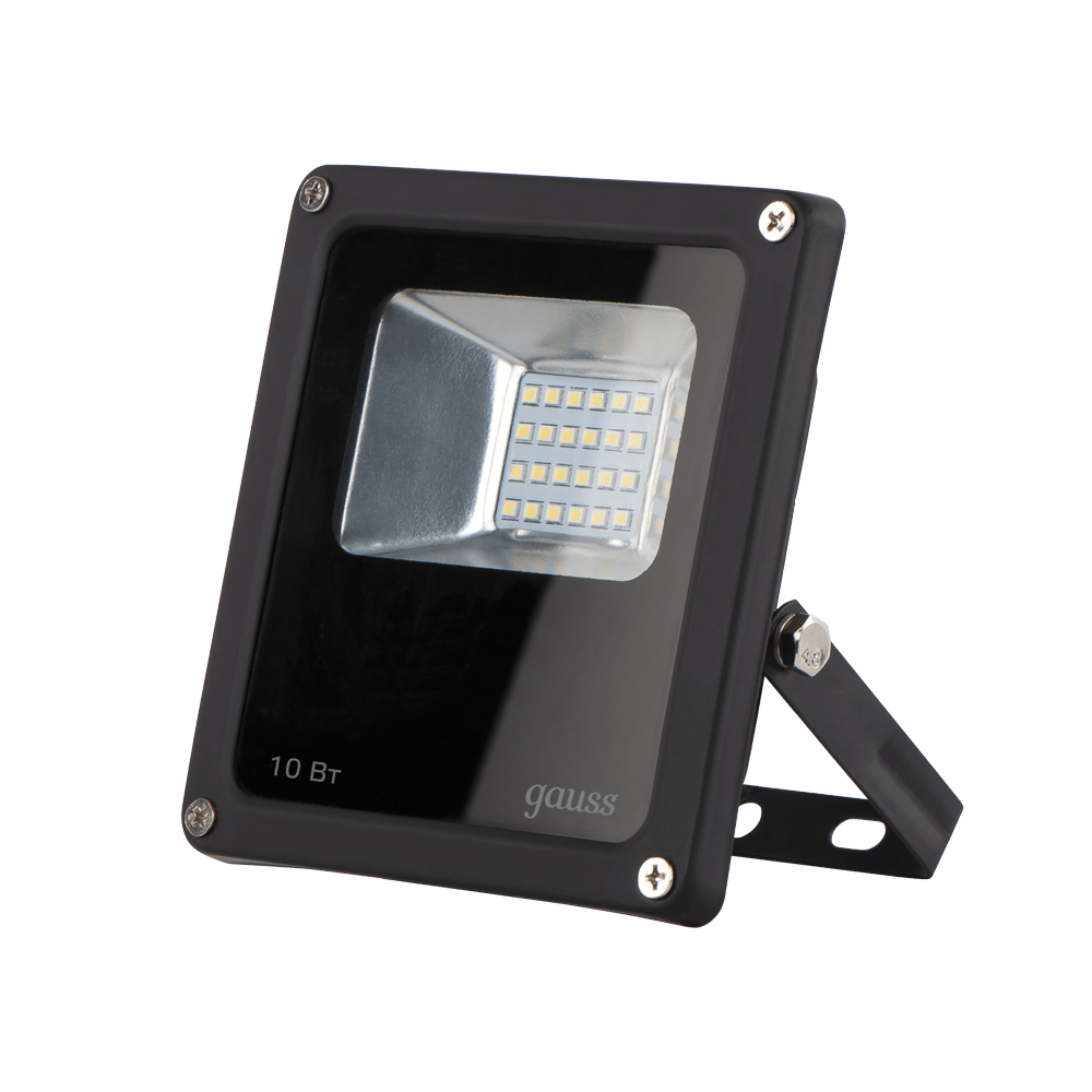 Прожектор светодиодный Gauss LED 10W 700lm IP65 6500К черный 1/60
