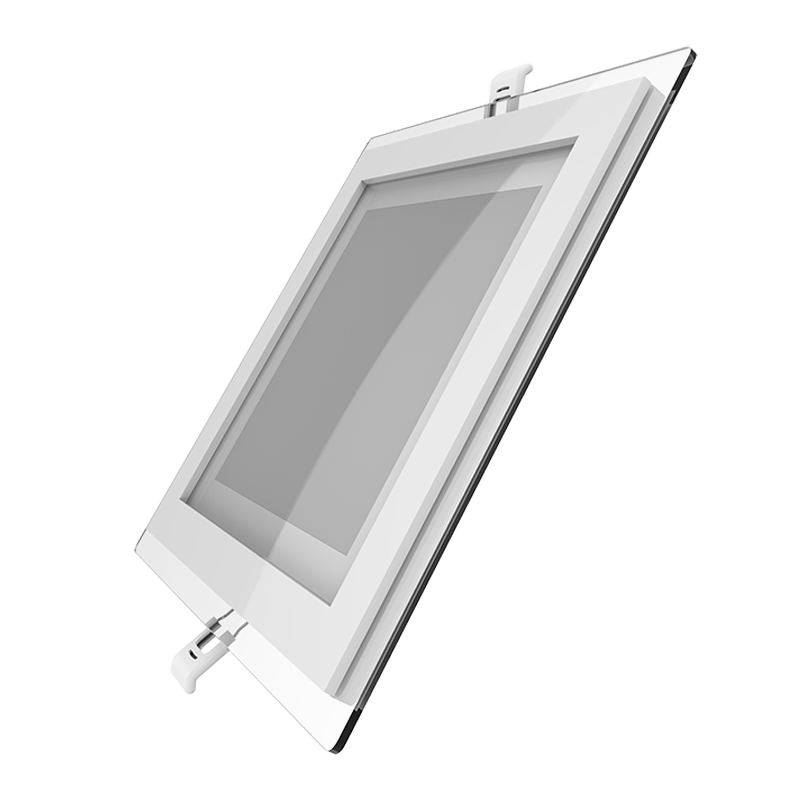 Светильник Gauss, квадратный с декоративным стеклом,200х200х30, Ø150х150, 18W 3000K, 1390лм 1/20