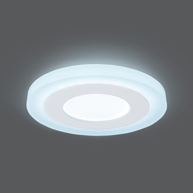 Светильник Gauss Backlight BL115 Кругл. 3+3W, LED 4000K, 350лм,105х31мм,Ø85, 1/40