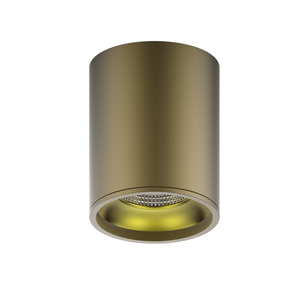 LED светильник накладной HD001 12W (кофе золото) 3000K 79x100,900лм,