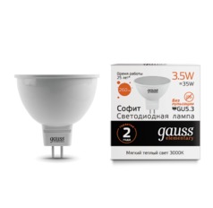 Лампа Gauss LED Elementary MR16 GU5.3 3.5W 290lm3000K