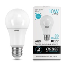 Лампа Gauss LED Elementary A60 10W E27 920lm 4100K