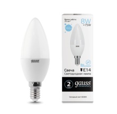 Лампа Gauss LED Elementary Свеча 8W E14 560lm 6500K