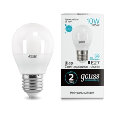Лампа Gauss LED Elementary Шар 10W E27 920lm 4100K