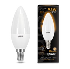Лампа Gauss LED Свеча E14 9.5W 890lm 3000К
