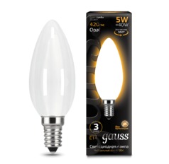 Лампа Gauss LED Filament Свеча OPAL E14 5W 420lm 2700К