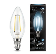 Лампа Gauss LED Filament Свеча E14 9W 710lm 4100К