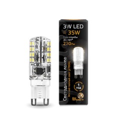 Лампа Gauss LED G9 AC150-265V 3W 230lm 2700K силикон 1/20/200