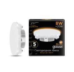 Лампа Gauss LED GX53 8W 680lm 3000K