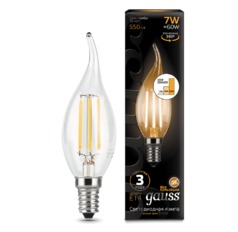 Лампа Gauss LED диммируемая Filament Свеча на ветру E14 7W 550lm 2700K