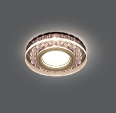 Светильник Gauss Backlight BL046 Кругл. Черный/Кристалл/Хром, Gu5.3, LED 2700K 1/40