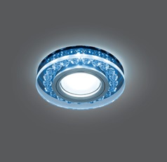 Светильник Gauss Backlight BL047 Кругл. Черный/Кристалл/Хром, Gu5.3, LED 4100K 1/40