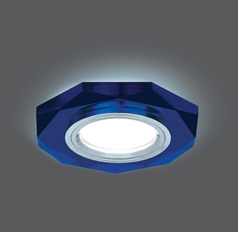 Светильник Gauss Backlight BL055 Восемь гран. Синий/Хром, Gu5.3, LED 4100K 1/40
