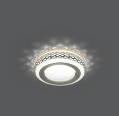 Светильник Gauss Backlight BL085 Кругл. Хром/Белый, Gu5.3, 3W, LED 3000K 1/40