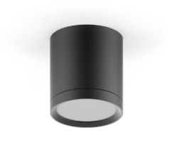 LED светильник накладной с рассеивателем HD014 6W (черный) 3000K 68х75,400лм,