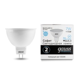 Лампа Gauss LED Elementary MR16 GU5.3 7W 570lm 6500K