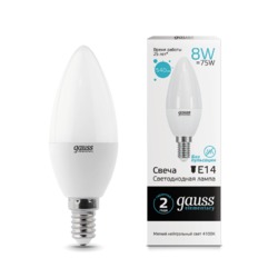 Лампа Gauss LED Elementary Свеча 8W E14 540lm 4100K