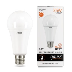 Лампа Gauss LED Elementary A67 35W E27 2670lm 3000K