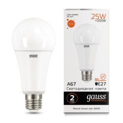 Лампа Gauss LED Elementary A67 25W E27 2000lm 3000K