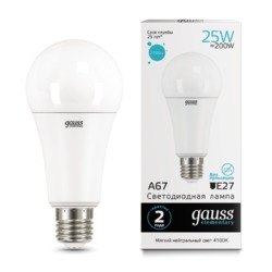 Лампа Gauss LED Elementary A67 25W E27 2100lm 4100K