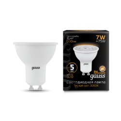 Лампа Gauss LED MR16 GU10 7W 600lm 3000K