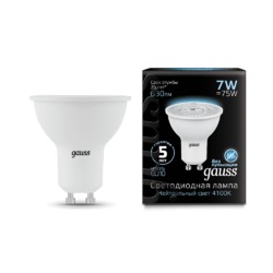 Лампа Gauss LED MR16 GU10 7W 630lm 4100K