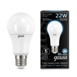 Лампа Gauss LED A70 22W E27 1640lm 4100K