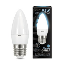 Лампа Gauss LED Свеча E27 9.5W 950lm 4100К