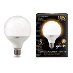 Лампа Gauss LED G95 E27 16W 1360lm 3000K