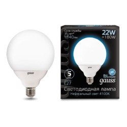 Лампа Gauss LED G125 E27 22W 1840lm 4100K