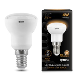 Лампа Gauss LED R39 E14 4W 350lm 2700K