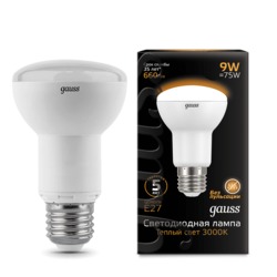 Лампа Gauss LED R63 E27 9W 660lm 2700K