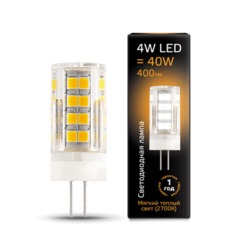 Лампа Gauss LED G4 AC185-265V 4W 400lm2700K керамика 1/10/200