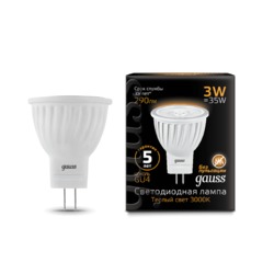 Лампа Gauss LED MR11 GU4 3W 290lm 2700K