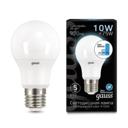 Лампа Gauss LED диммируемая A60 10W E27 920lm 4100K