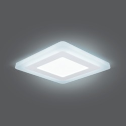 Светильник Gauss Backlight BL123 Квадрат. 6+3W, LED 4000K, 540лм,145х145x31мм,Ø120, 1/40
