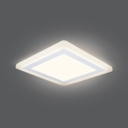 Светильник Gauss Backlight BL124 Квадрат.12+4W, LED 3000K, 960лм,190х190x31мм,Ø170, 1/20