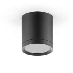 LED светильник накладной с рассеивателем HD014 6W (черный) 3000K 68х75,400лм,
