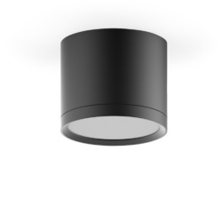 LED светильник накладной с рассеивателем HD016 10W (черный) 3000K 88х75, 700лм,